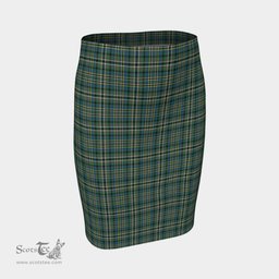 Scottish Scott Green Ancient Clan Tartan Womens Pencil Skirt Tartan Fitted Skirt