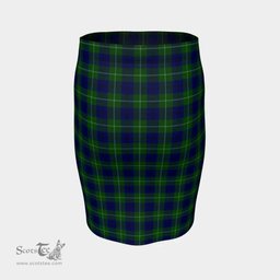 Scottish Oliphant Modern Clan Tartan Womens Pencil Skirt Tartan Fitted Skirt