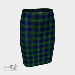 Scottish Oliphant Modern Clan Tartan Womens Pencil Skirt Tartan Fitted Skirt