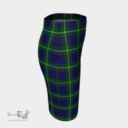 Scottish MacIntyre Hunting Modern Clan Tartan Womens Pencil Skirt Tartan Fitted Skirt