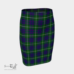 Scottish MacIntyre Hunting Modern Clan Tartan Womens Pencil Skirt Tartan Fitted Skirt