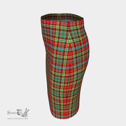Scottish Ogilvie Clan Tartan Womens Pencil Skirt Tartan Fitted Skirt