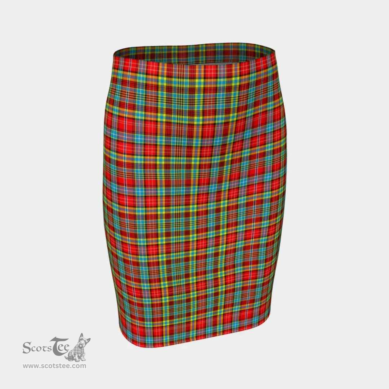 Scottish Ogilvie Clan Tartan Womens Pencil Skirt Tartan Fitted Skirt