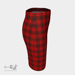 Scottish Matheson Modern Clan Tartan Womens Pencil Skirt Tartan Fitted Skirt
