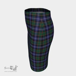 Scottish MacRae Hunting Modern Clan Tartan Womens Pencil Skirt Tartan Fitted Skirt