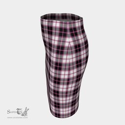 Scottish MacPherson Hunting Modern Clan Tartan Womens Pencil Skirt Tartan Fitted Skirt