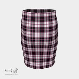 Scottish MacPherson Hunting Modern Clan Tartan Womens Pencil Skirt Tartan Fitted Skirt
