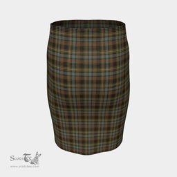 Scottish Stewart Hunting Weathered Clan Tartan Womens Pencil Skirt Tartan Fitted Skirt