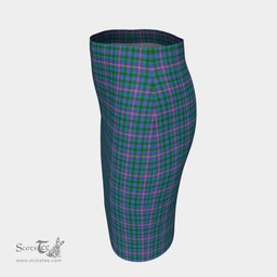 Scottish Pitcairn Hunting Clan Tartan Womens Pencil Skirt Tartan Fitted Skirt