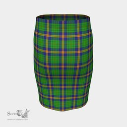 Scottish New Mexico Clan Tartan Womens Pencil Skirt Tartan Fitted Skirt