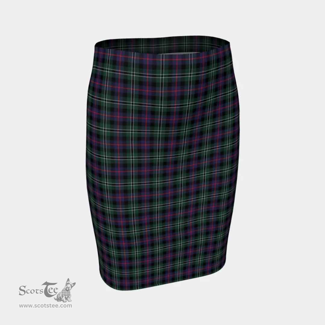 Scottish Rose Hunting Modern Clan Tartan Womens Pencil Skirt Tartan Fitted Skirt
