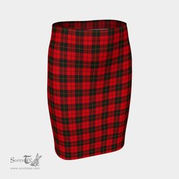 Scottish Wallace Weathered Clan Tartan Womens Pencil Skirt Tartan Fitted Skirt