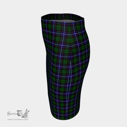 Scottish Russell Modern Clan Tartan Womens Pencil Skirt Tartan Fitted Skirt