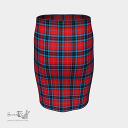 Scottish MacTavish Modern Clan Tartan Womens Pencil Skirt Tartan Fitted Skirt