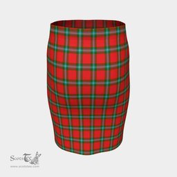 Scottish MacLaine of Loch Buie Clan Tartan Womens Pencil Skirt Tartan Fitted Skirt