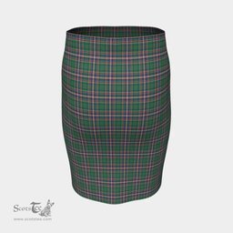 Scottish MacFarlane Hunting Ancient Clan Tartan Womens Pencil Skirt Tartan Fitted Skirt