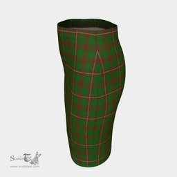 Scottish MacKinnon Hunting Modern Clan Tartan Womens Pencil Skirt Tartan Fitted Skirt