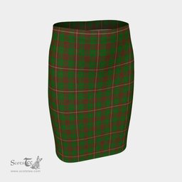 Scottish MacKinnon Hunting Modern Clan Tartan Womens Pencil Skirt Tartan Fitted Skirt