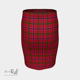 Scottish MacRae Modern Clan Tartan Womens Pencil Skirt Tartan Fitted Skirt