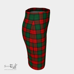 Scottish Stewart Atholl Modern Clan Tartan Womens Pencil Skirt Tartan Fitted Skirt