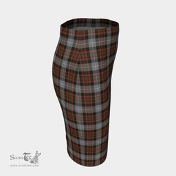 Scottish MacRae Hunting Weathered Clan Tartan Womens Pencil Skirt Tartan Fitted Skirt