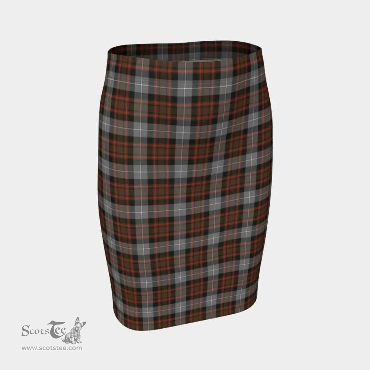 Scottish MacRae Hunting Weathered Clan Tartan Womens Pencil Skirt Tartan Fitted Skirt