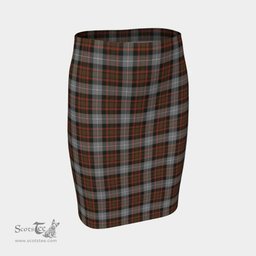 Scottish MacRae Hunting Weathered Clan Tartan Womens Pencil Skirt Tartan Fitted Skirt
