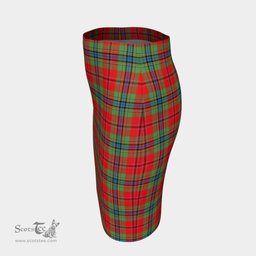 Scottish MacLean of Duart Modern Clan Tartan Womens Pencil Skirt Tartan Fitted Skirt