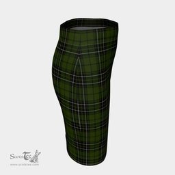 Scottish MacLean Hunting Clan Tartan Womens Pencil Skirt Tartan Fitted Skirt