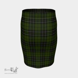 Scottish MacLean Hunting Clan Tartan Womens Pencil Skirt Tartan Fitted Skirt
