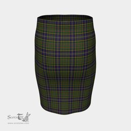Scottish MacMillan Hunting Modern Clan Tartan Womens Pencil Skirt Tartan Fitted Skirt