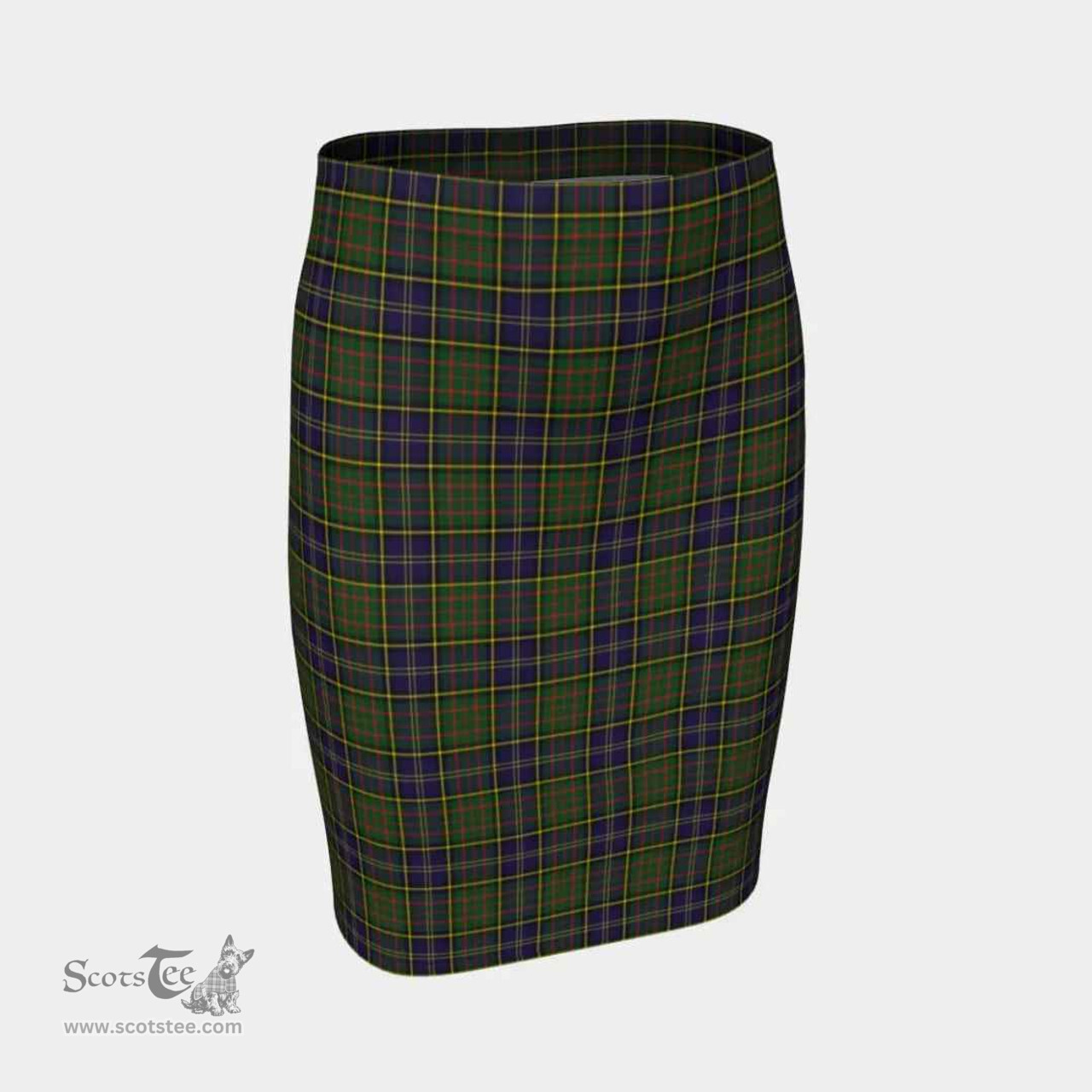Scottish MacMillan Hunting Modern Clan Tartan Womens Pencil Skirt Tartan Fitted Skirt