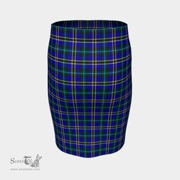Scottish Weir Modern Clan Tartan Womens Pencil Skirt Tartan Fitted Skirt