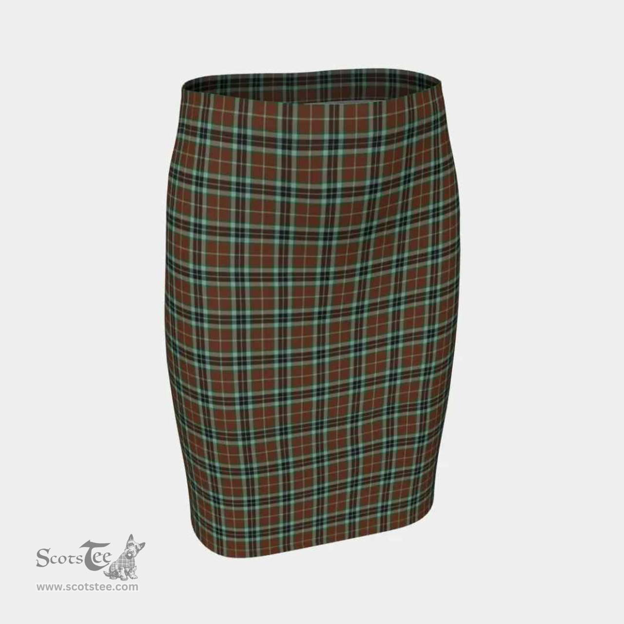 Scottish Thomson Hunting Modern Clan Tartan Womens Pencil Skirt Tartan Fitted Skirt