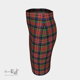 Scottish MacPherson Ancient Clan Tartan Womens Pencil Skirt Tartan Fitted Skirt