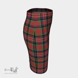 Scottish MacPherson Ancient Clan Tartan Womens Pencil Skirt Tartan Fitted Skirt