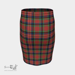 Scottish MacPherson Ancient Clan Tartan Womens Pencil Skirt Tartan Fitted Skirt