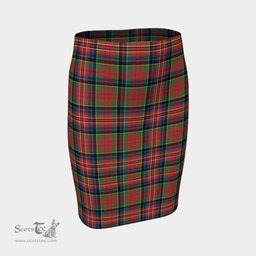 Scottish MacPherson Ancient Clan Tartan Womens Pencil Skirt Tartan Fitted Skirt