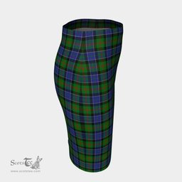Scottish Paterson Clan Tartan Womens Pencil Skirt Tartan Fitted Skirt