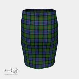 Scottish Paterson Clan Tartan Womens Pencil Skirt Tartan Fitted Skirt