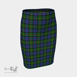 Scottish Paterson Clan Tartan Womens Pencil Skirt Tartan Fitted Skirt