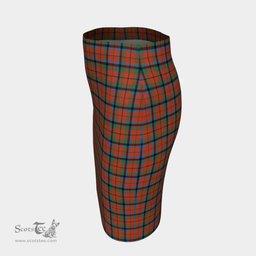 Scottish MacNaughton Ancient Clan Tartan Womens Pencil Skirt Tartan Fitted Skirt