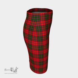 Scottish Stewart of Appin Modern Clan Tartan Womens Pencil Skirt Tartan Fitted Skirt