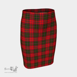 Scottish Stewart of Appin Modern Clan Tartan Womens Pencil Skirt Tartan Fitted Skirt