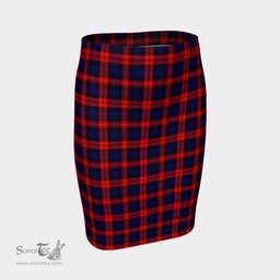 Scottish MacLachlan Modern Clan Tartan Womens Pencil Skirt Tartan Fitted Skirt