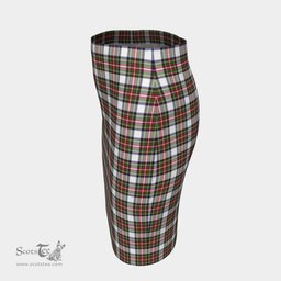 Scottish Stewart Dress Modern Clan Tartan Womens Pencil Skirt Tartan Fitted Skirt