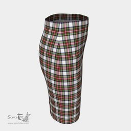 Scottish Stewart Dress Modern Clan Tartan Womens Pencil Skirt Tartan Fitted Skirt