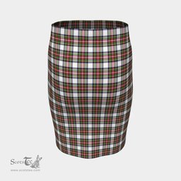 Scottish Stewart Dress Modern Clan Tartan Womens Pencil Skirt Tartan Fitted Skirt