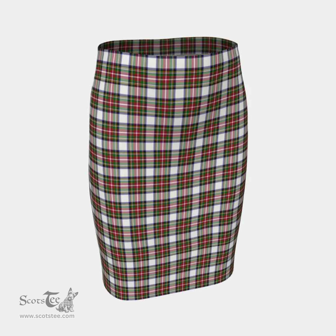 Scottish Stewart Dress Modern Clan Tartan Womens Pencil Skirt Tartan Fitted Skirt