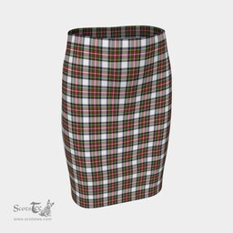 Scottish Stewart Dress Modern Clan Tartan Womens Pencil Skirt Tartan Fitted Skirt